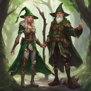 traditional elves in the woods